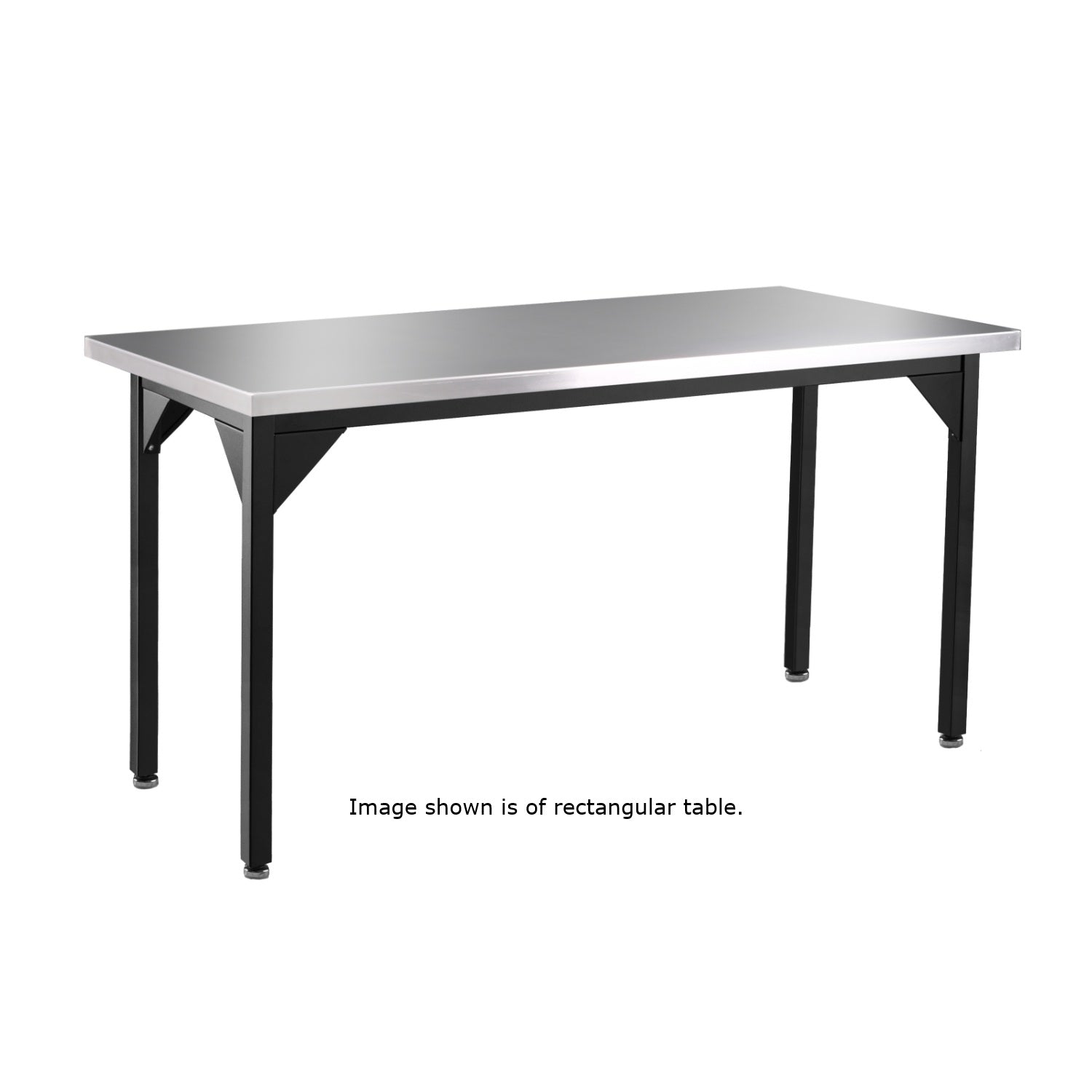 Stainless Steel Heavy Duty Table with Safety Return Edge, 36" x 36", Fixed Height