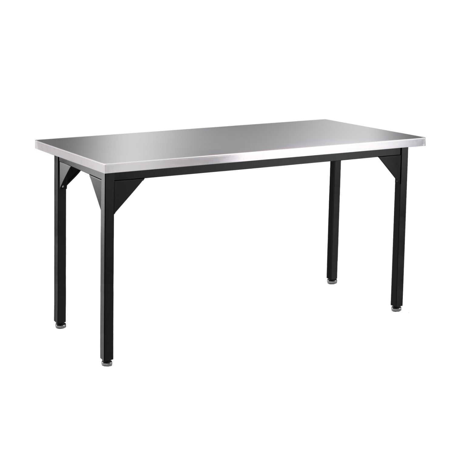 Stainless Steel Heavy Duty Table with Safety Return Edge, 42" x 96", Fixed Height