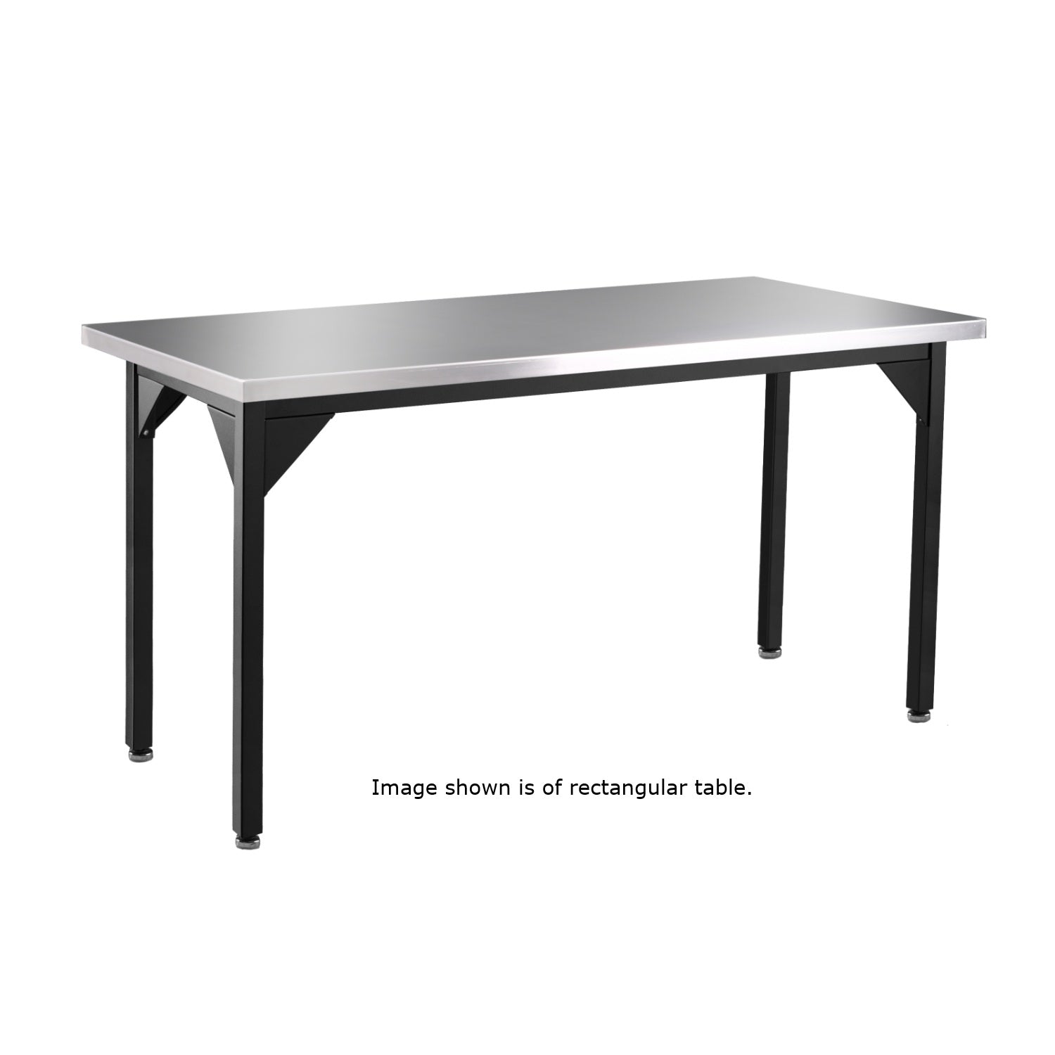 Stainless Steel Heavy Duty Table with Straight Edge, 48" x 48", Fixed Height