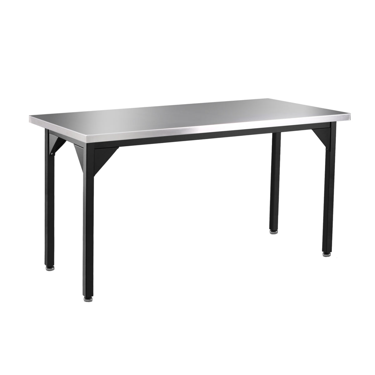 Stainless Steel Heavy Duty Table with Straight Edge, 48" x 84", Adjustable Height