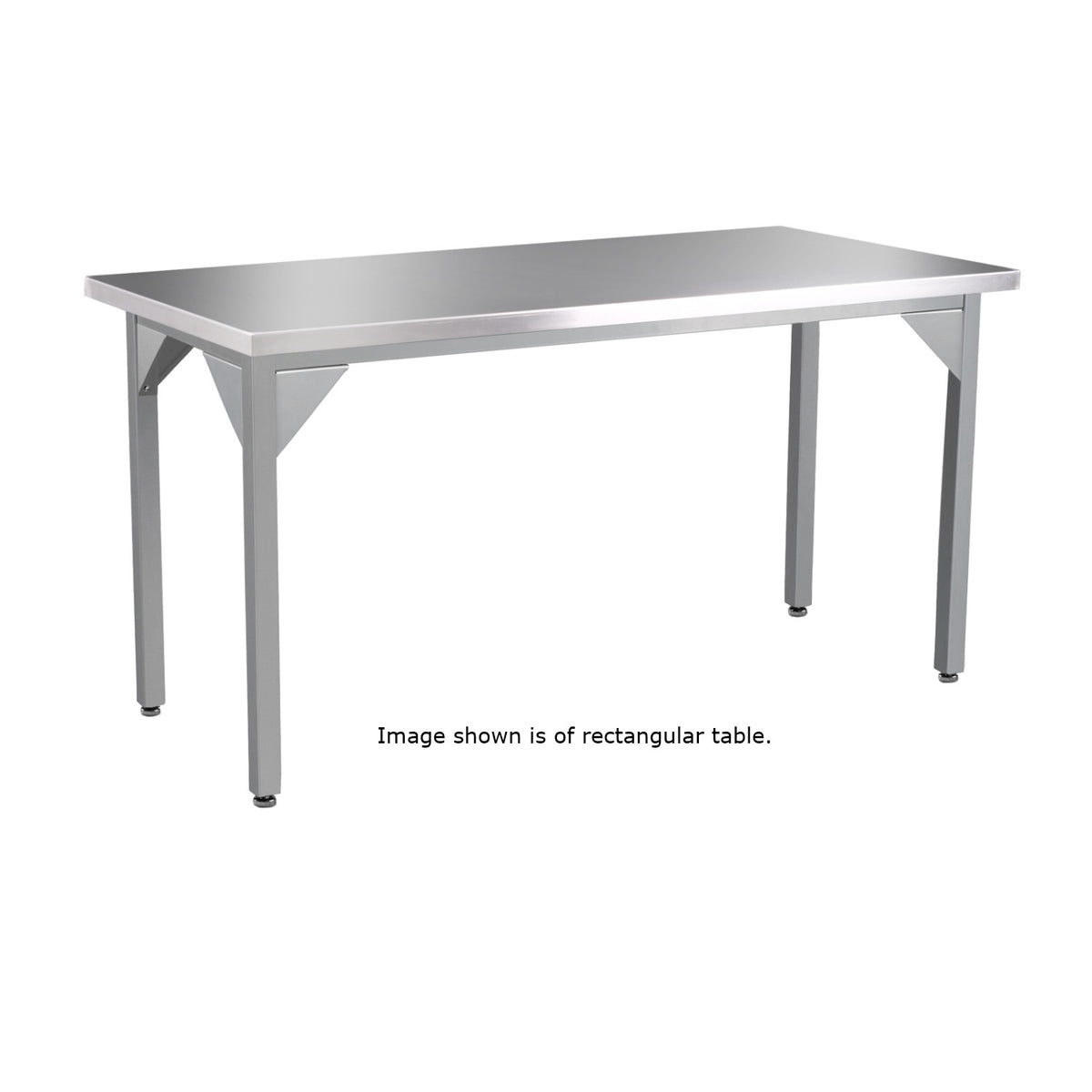 Stainless Steel Heavy Duty Table with Safety Return Edge, 36" x 36", Fixed Height