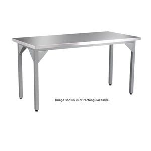 Stainless Steel Heavy Duty Table with Straight Edge, 48" x 48", Fixed Height
