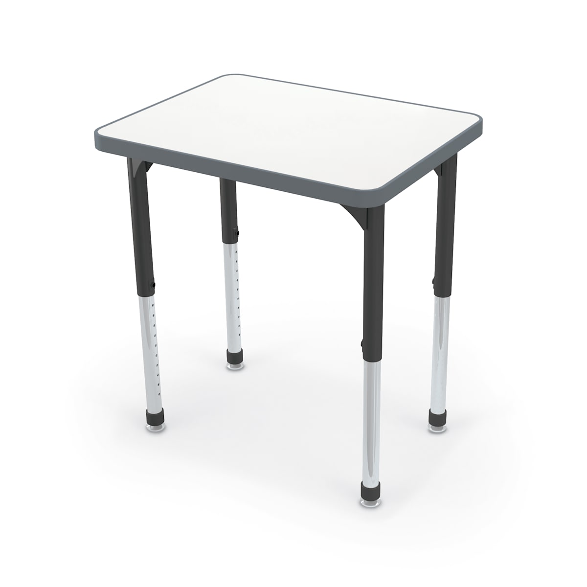 Hierarchy Rectangle Desk + Porcelain Steel Dry Erase Whiteboard Top, 34.4" W x 23.9" D, LIFETIME WARRANTY
