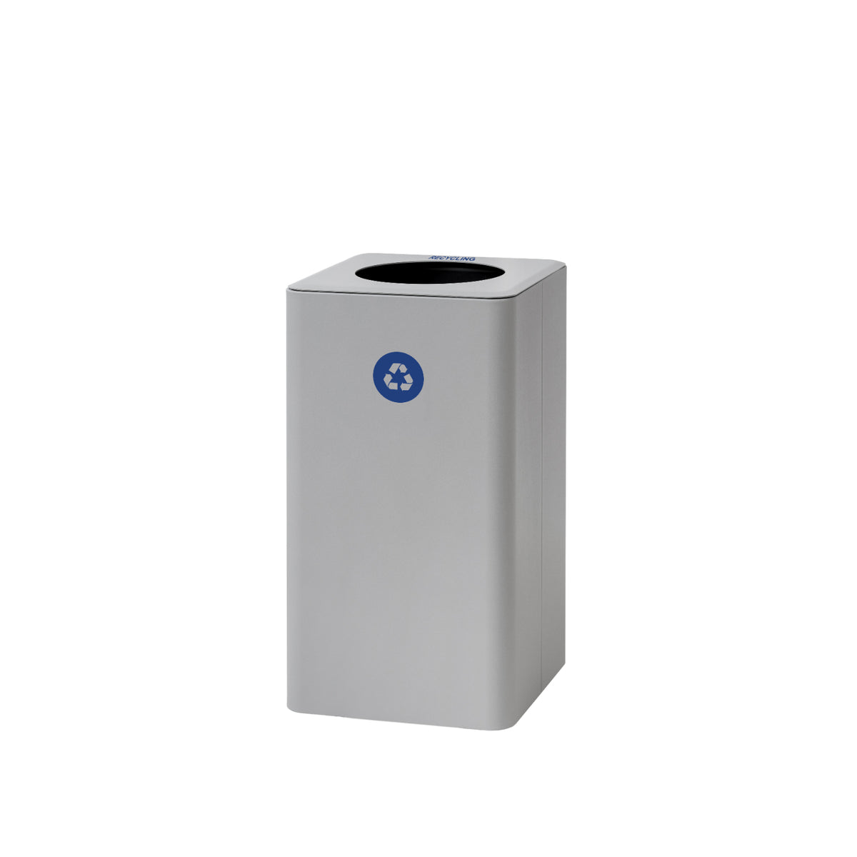 Dunk Indoor Single Compartment Painted Steel Waste Receptacle, 13-3/8" W x 13-3/8" D x 25-5/8" H