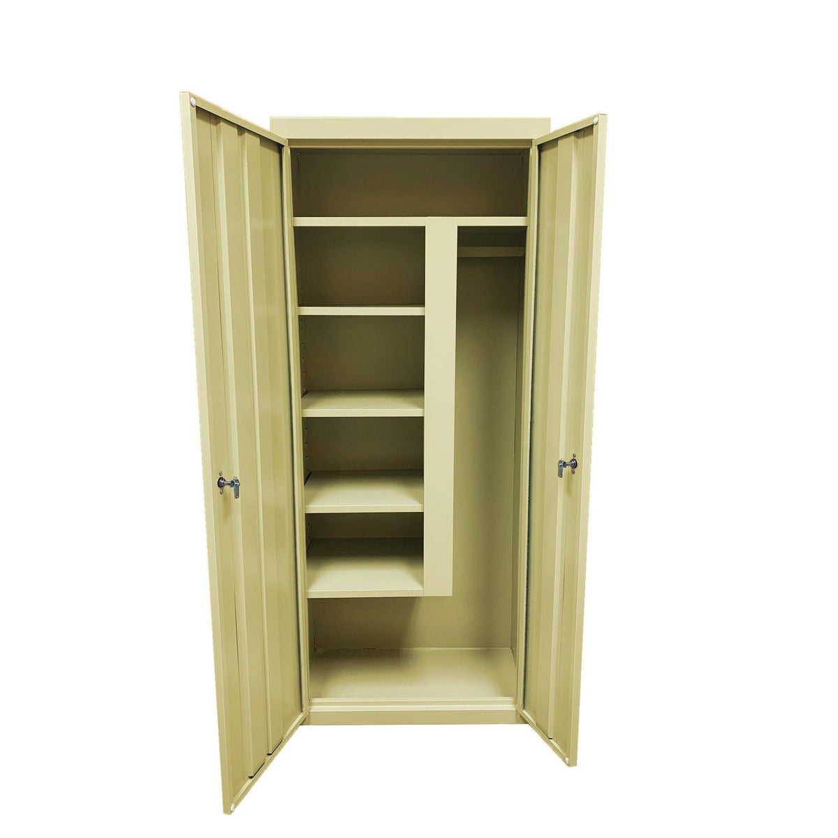 Herculite Metal Janitorial Cabinet, 30" W x 18" D x 72" H