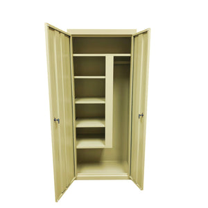Herculite Metal Janitorial Cabinet, 30" W x 18" D x 72" H