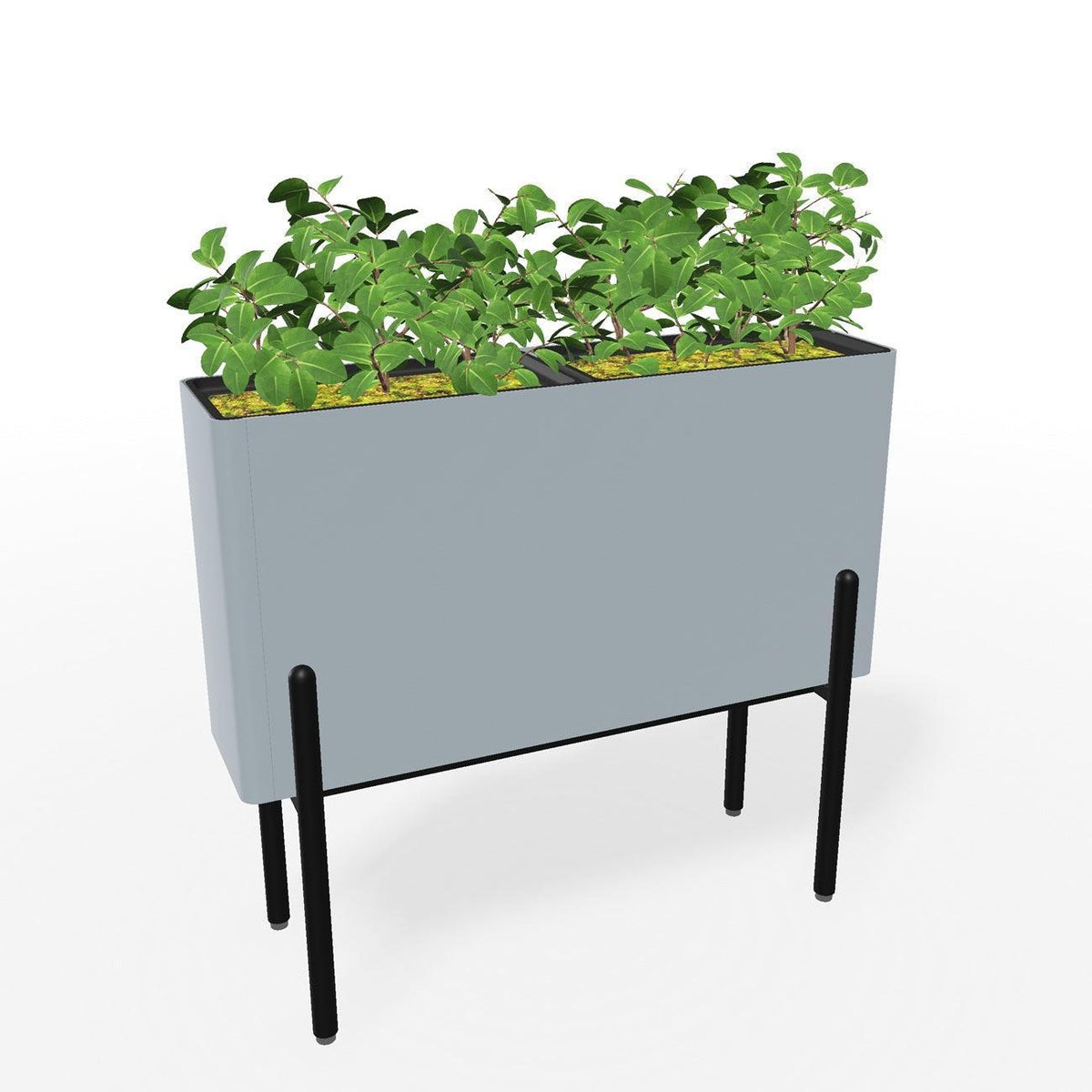 KASKAD® ASCEND Indoor Painted Steel Rectangular Planter, 36" W x 11-5/8" D x 32-1/4" H