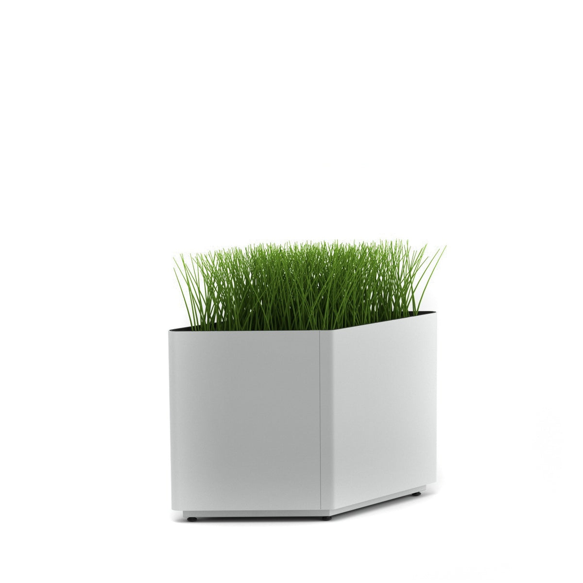 KASKAD® Indoor Painted Steel Parallelogram-Shaped Planter, 13" W x 28-1/2" D x 20" H
