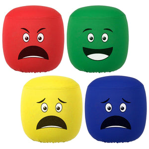 Kore Design SEL Replacement Covers for Kids Adjustable Pivot Stools, Set of 4 Facial Expressions ( "Sad", "Happy", "Worry", and "Angry")