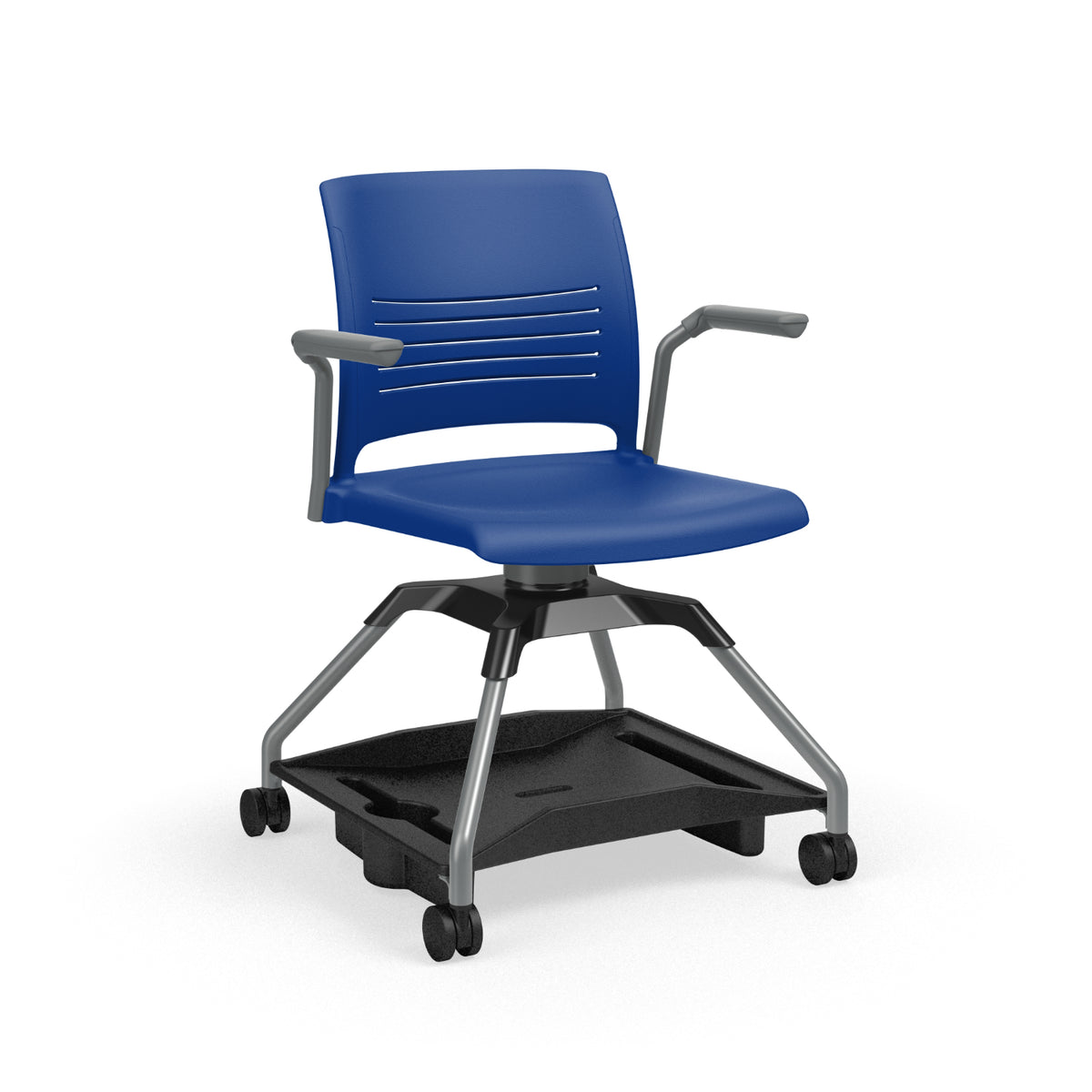 Learn2® Strive Mobile Seating Cantilever Armchair with Poly Bookbag Rack, Polypropylene Seat and Back, FREE SHIPPING