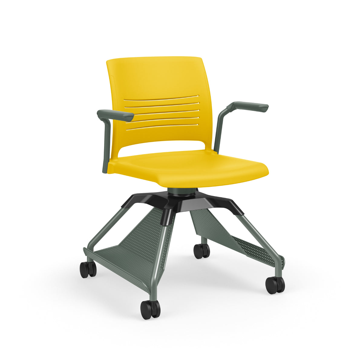 Learn2® Strive Mobile Seating Cantilever Armchair with Accessory Rack, Polypropylene Seat and Back, FREE SHIPPING