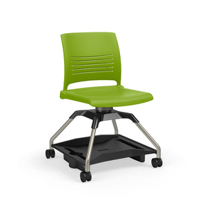 Learn2® Strive Mobile Seating with Poly Bookbag Rack, Polypropylene Seat and Back, FREE SHIPPING