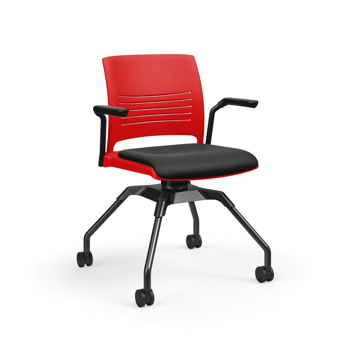 Learn2® Strive Mobile Seating Cantilever Armchair, Upholstered Seat/Polypropylene Back, FREE SHIPPING