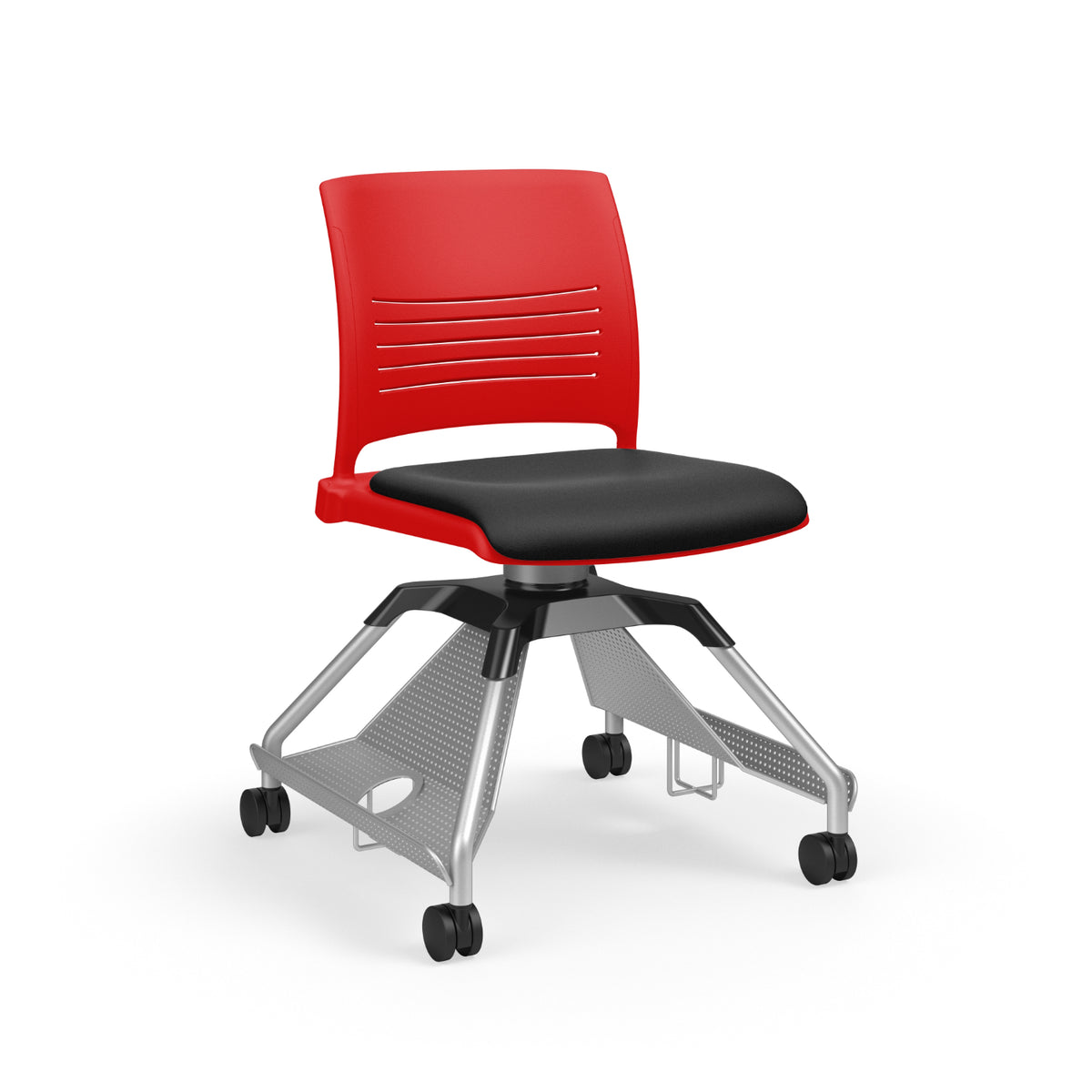 Learn2® Strive Mobile Seating with Cup Holder/Accessory Rack, Upholstered Seat/Polypropylene Back, FREE SHIPPING
