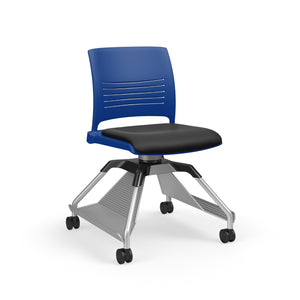 Learn2® Strive Mobile Seating with Accessory Rack, Upholstered Seat/Polypropylene Back, FREE SHIPPING