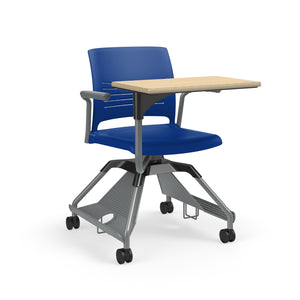 Learn2® Strive Mobile Seating, Cantilever Armchair with Laminate Worksurface, Cup Holder/Accessory Rack, Polypropylene Seat and Back, FREE SHIPPING