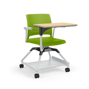 Learn2® Strive Mobile Seating, Cantilever Armchair with Laminate Worksurface, Flat Accessory Rack, Polypropylene Seat and Back, FREE SHIPPING