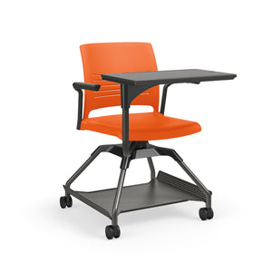 Learn2® Strive Mobile Seating, Cantilever Armchair with Plastic Worksurface, Flat Accessory Rack, Polypropylene Seat and Back, FREE SHIPPING