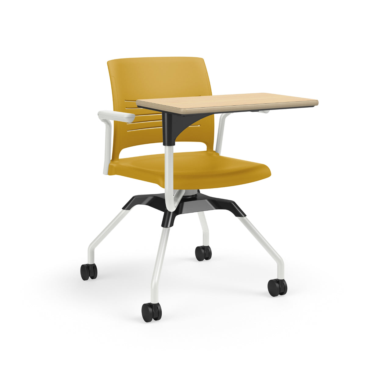 Learn2® Strive Mobile Seating, Cantilever Armchair with Laminate Worksurface, Polypropylene Seat and Back, FREE SHIPPING