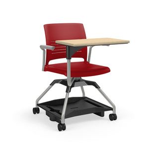 Learn2® Strive Mobile Seating, Cantilever Armchair with Laminate Worksurface, Poly Bookbag Rack, Polypropylene Seat and Back, FREE SHIPPING
