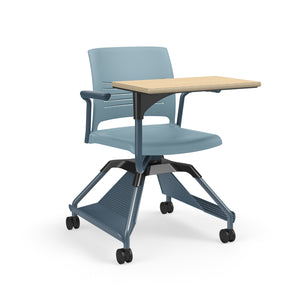 Learn2® Strive Mobile Seating, Cantilever Armchair with Laminate Worksurface, Accessory Rack, Polypropylene Seat and Back, FREE SHIPPING
