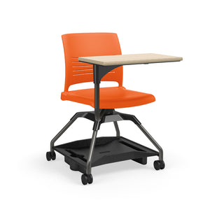 Learn2® Strive Mobile Seating with Laminate Worksurface, Poly Bookbag Rack, Polypropylene Seat and Back, FREE SHIPPING