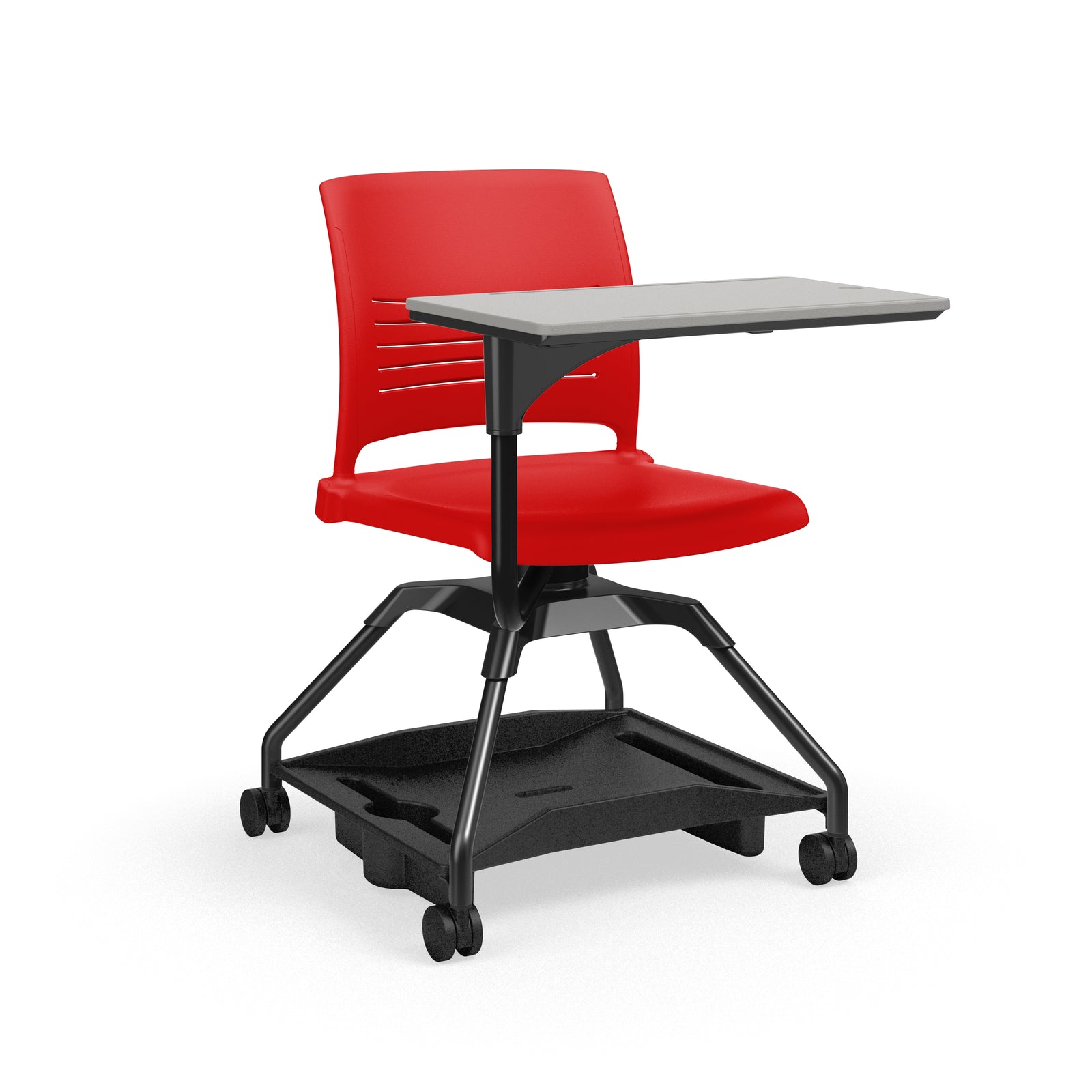 Learn2® Strive Mobile Seating with Plastic Worksurface, Poly Bookbag Rack, Polypropylene Seat and Back, FREE SHIPPING