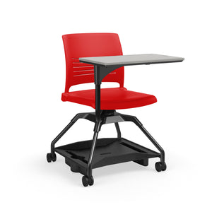 Learn2® Strive Mobile Seating with Plastic Worksurface, Poly Bookbag Rack, Polypropylene Seat and Back, FREE SHIPPING