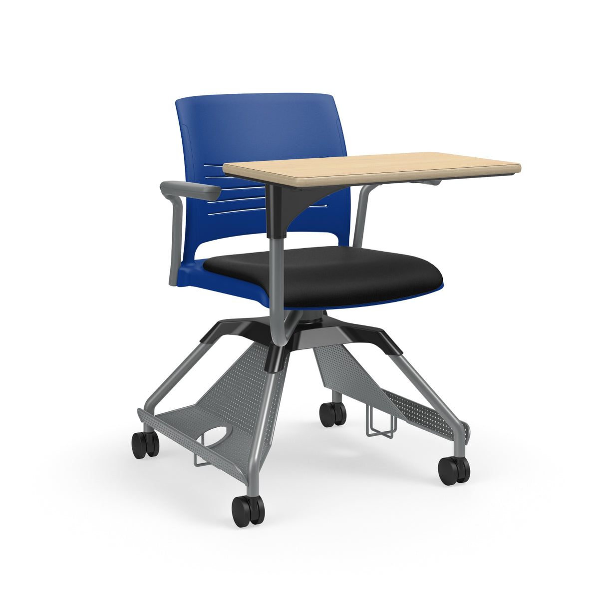 Learn2® Strive Mobile Seating, Cantilever Armchair with Laminate Worksurface, Cup Holder/Accessory Rack Upholstered Seat/Polypropylene Back, FREE SHIPPING