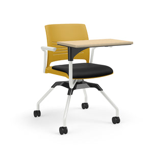 Learn2® Strive Mobile Seating, Cantilever Armchair with Laminate Worksurface, Upholstered Seat/Polypropylene Back, FREE SHIPPING