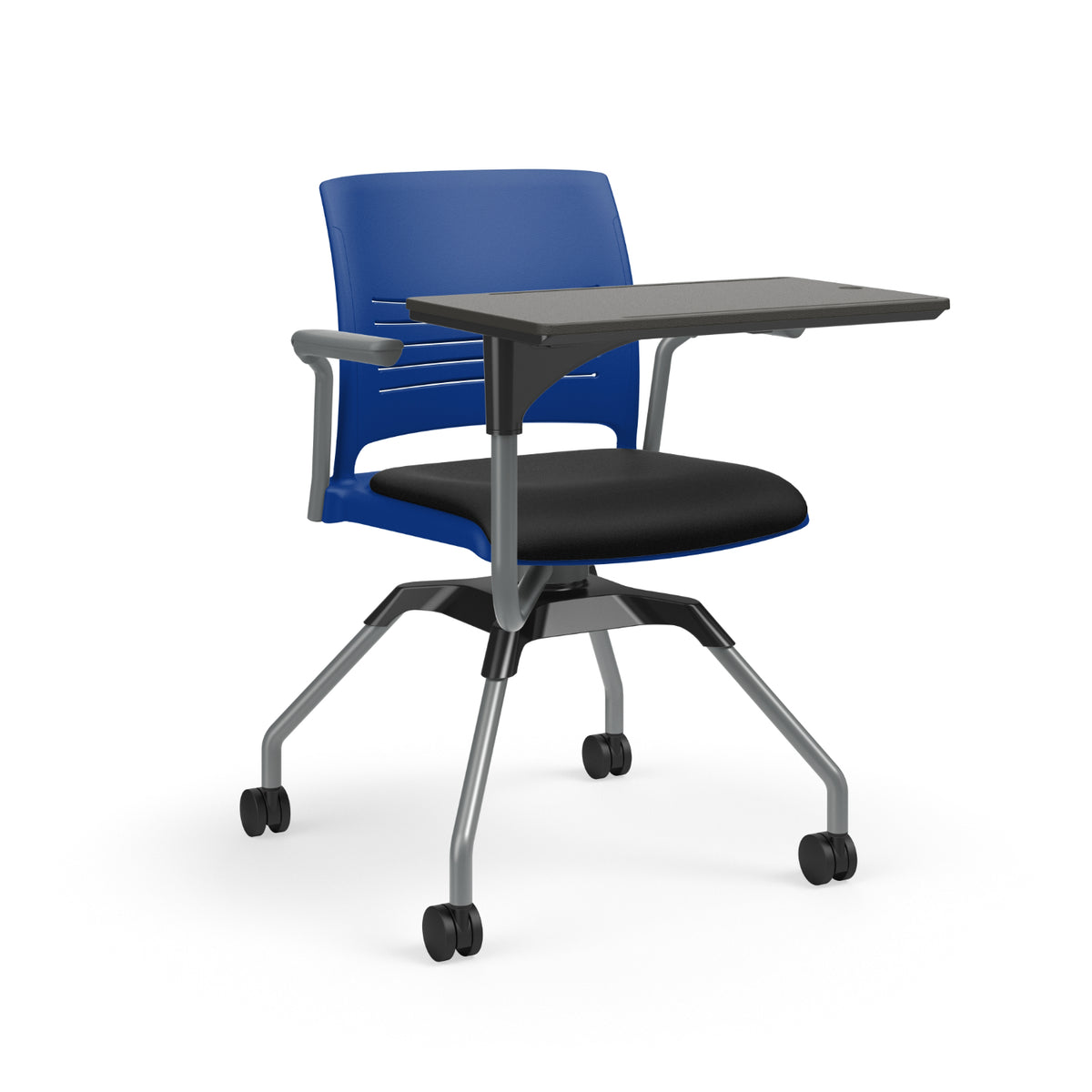 Learn2® Strive Mobile Seating, Cantilever Armchair with Plastic Worksurface, Upholstered Seat/Polypropylene Back, FREE SHIPPING