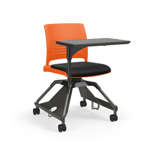 Learn2® Strive Mobile Seating with Plastic Worksurface, Cup Holder/Accessory Rack Upholstered Seat/Polypropylene Back, FREE SHIPPING