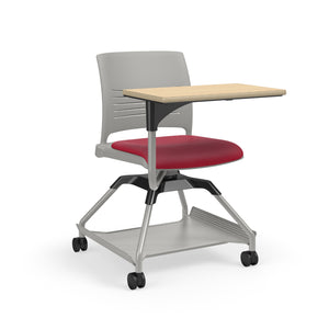 Learn2® Strive Mobile Seating with Laminate Worksurface, Flat Accessory Rack Upholstered Seat/Polypropylene Back, FREE SHIPPING