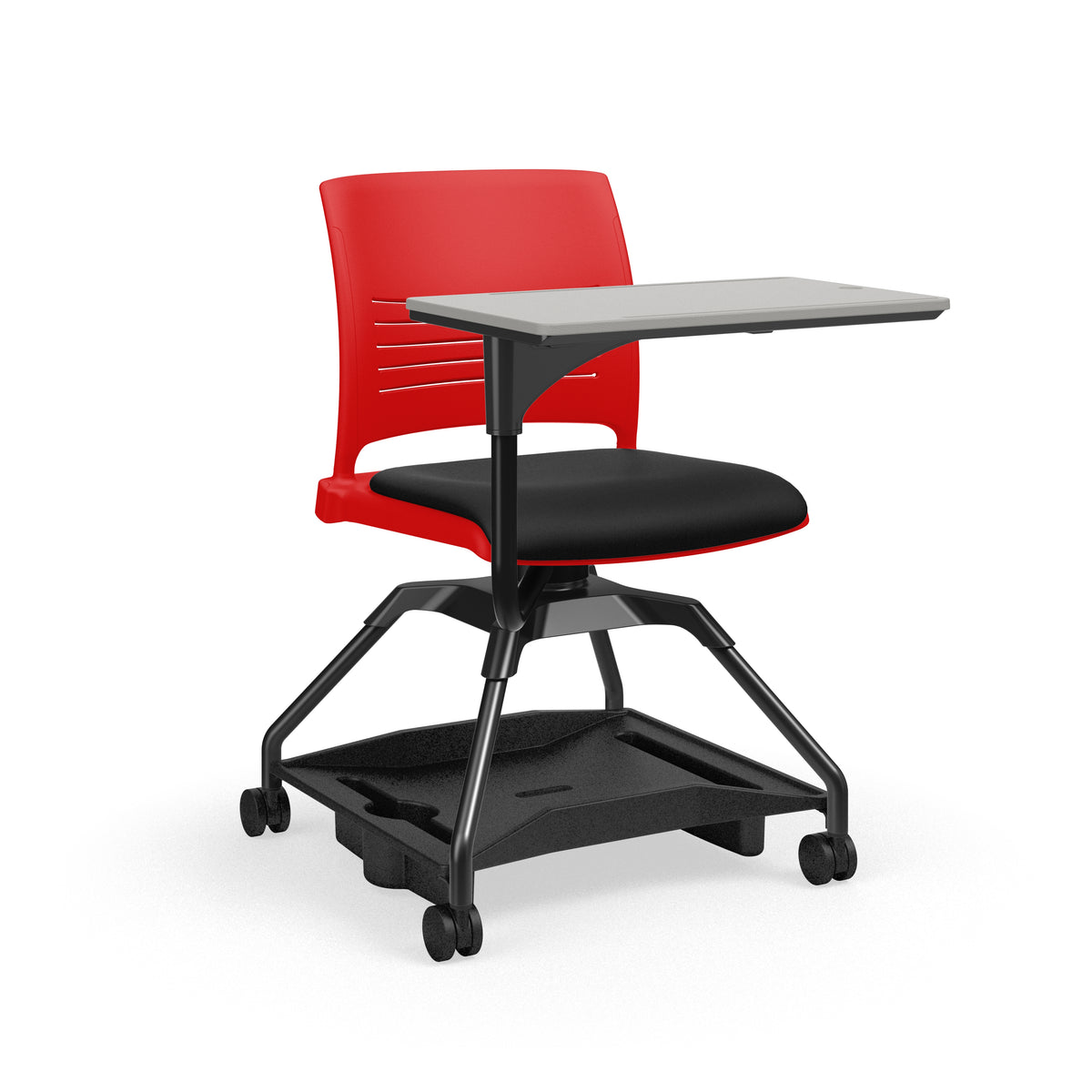 Learn2® Strive Mobile Seating with Plastic Worksurface, Poly Bookbag Rack Upholstered Seat/Polypropylene Back, FREE SHIPPING