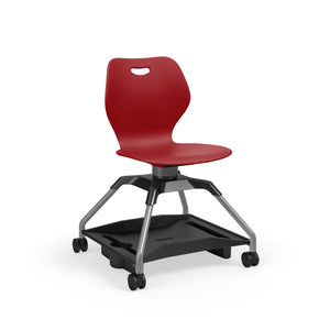 Learn2® Intellect Wave Mobile Seating with Poly Bookbag Rack, Polypropylene Seat and Back, FREE SHIPPING
