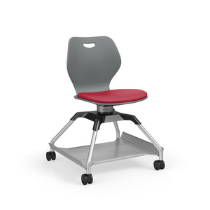 Learn2® Intellect Wave Mobile Seating with Flat Accessory Rack, Upholstered Seat/Polypropylene Back, FREE SHIPPING