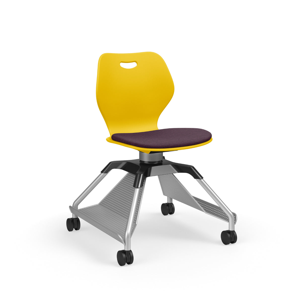 Learn2® Intellect Wave Mobile Seating with Accessory Rack, Upholstered Seat/Polypropylene Back, FREE SHIPPING