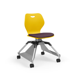 Learn2® Intellect Wave Mobile Seating with Accessory Rack, Upholstered Seat/Polypropylene Back, FREE SHIPPING