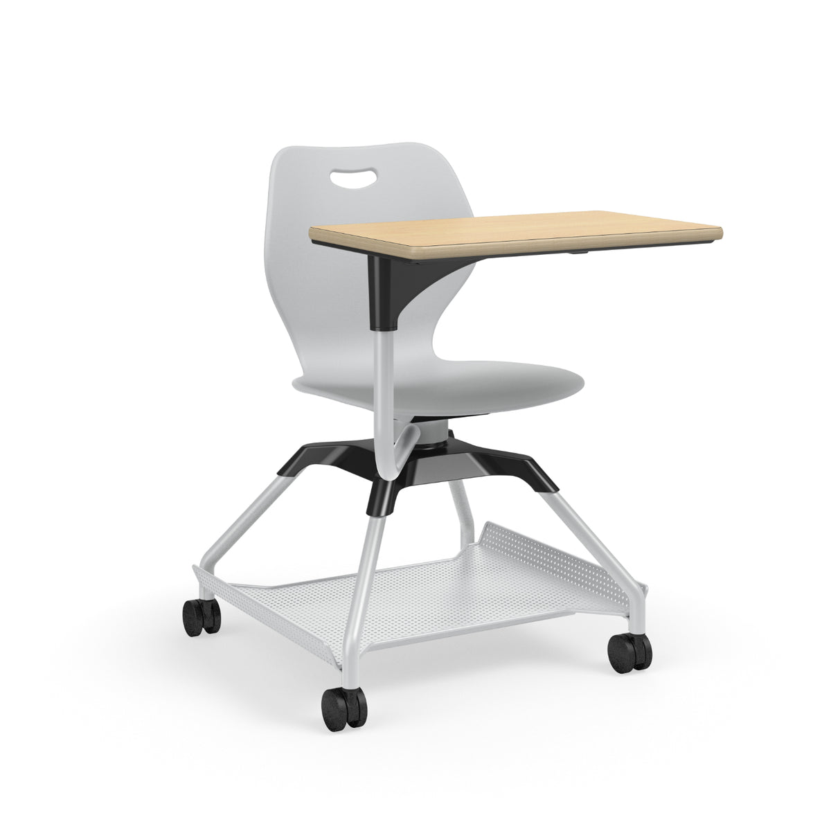 Learn2® Intellect Wave Mobile Seating with Laminate Worksurface, Flat Accessory Rack, Polypropylene Seat and Back, FREE SHIPPING