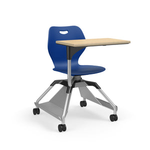 Learn2® Intellect Wave Mobile Seating with Laminate Worsurface, Accessory Rack, Polypropylene Seat and Back, FREE SHIPPING
