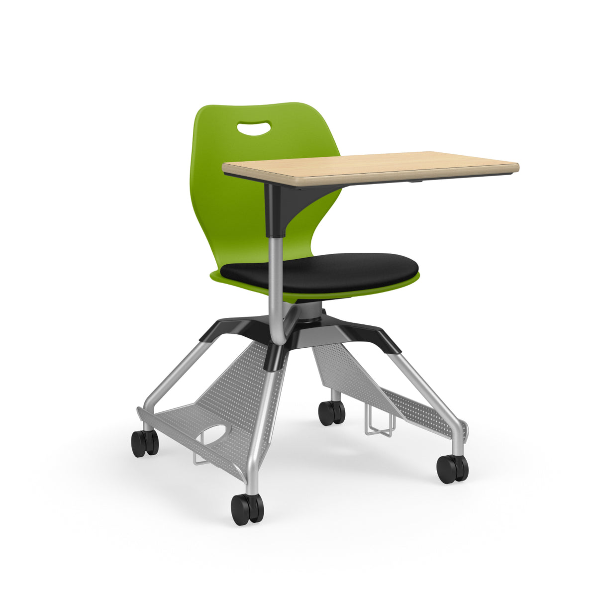 Learn2® Intellect Wave Mobile Seating with Laminate Worksurface, Cup Holder/Accessory Rack, Upholstered Seat/Polypropylene Back, FREE SHIPPING