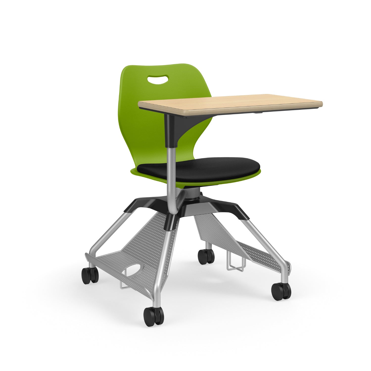 Learn2® Intellect Wave Mobile Seating with Laminate Worksurface, Cup Holder/Accessory Rack, Upholstered Seat/Polypropylene Back, FREE SHIPPING