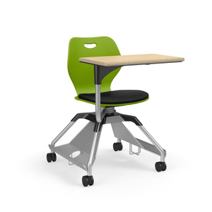 Learn2® Intellect Wave Mobile Seating with Laminate Worksurface, Cup Holder/Accessory Rack, Upholstered Seat/Polypropylene Back, FREE SHIPPING