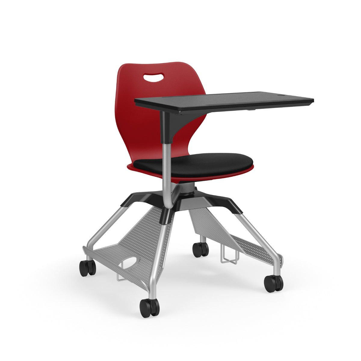 Learn2® Intellect Wave Mobile Seating with Plastic Worksurface, Cup Holder/Accessory Rack, Upholstered Seat/Polypropylene Back, FREE SHIPPING