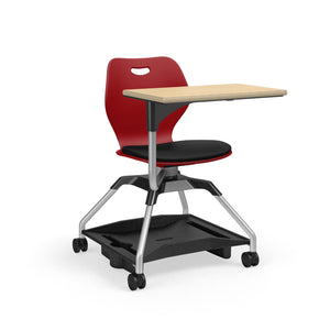 Learn2® Intellect Wave Mobile Seating with Laminate Worksurface, Poly Bookbag Rack, Upholstered Seat/Polypropylene Back, FREE SHIPPING
