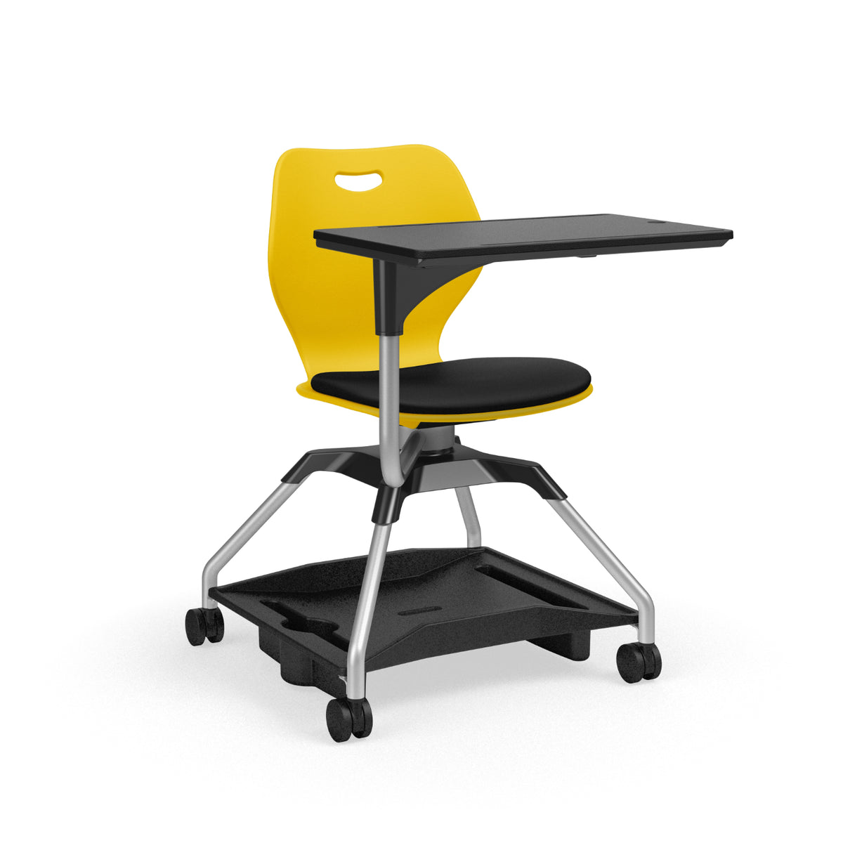 Learn2® Intellect Wave Mobile Seating with Plastic Worksurface, Poly Bookbag Rack,  Upholstered Seat/Polypropylene Back, FREE SHIPPING