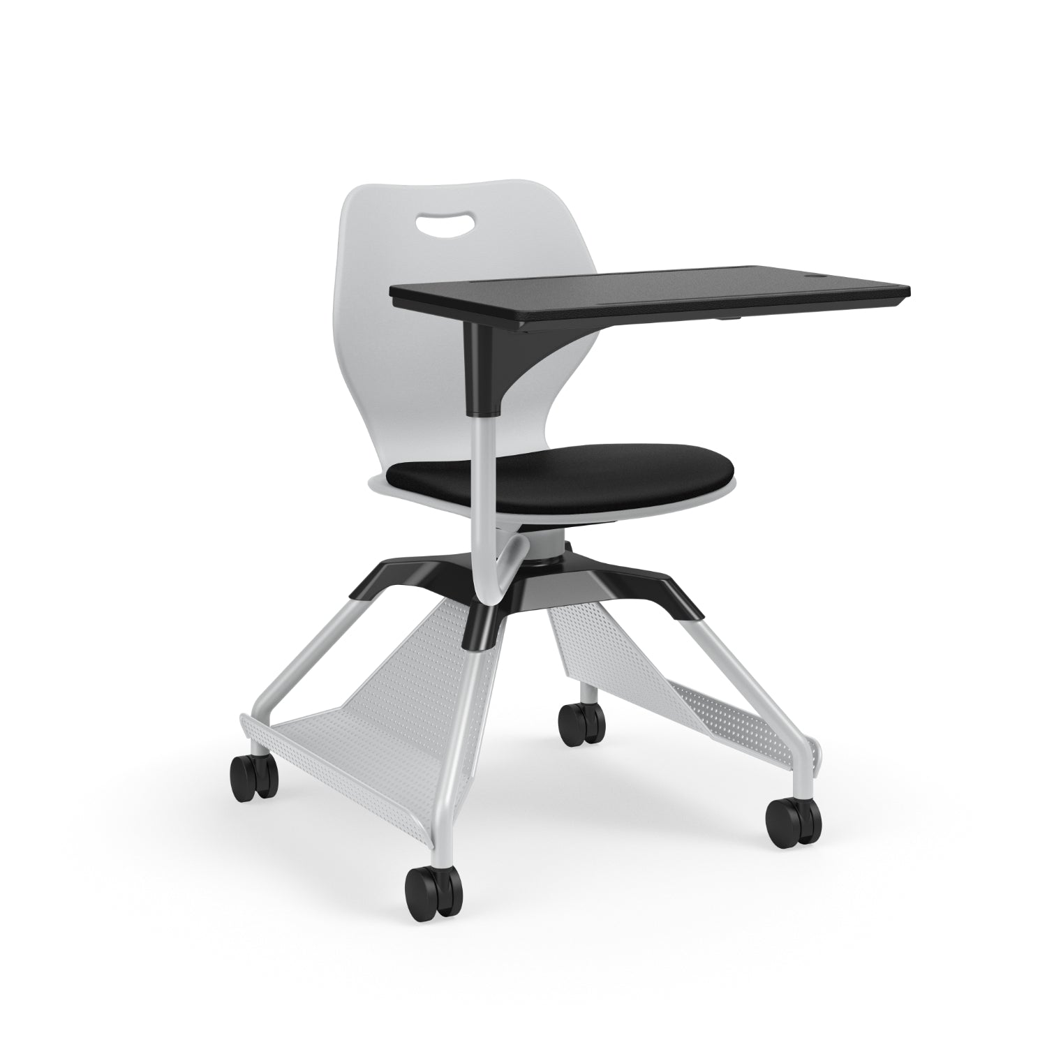 Learn2® Intellect Wave Mobile Seating with Plastic Worksurface, Accessory Rack, Upholstered Seat/Polypropylene Back, FREE SHIPPING