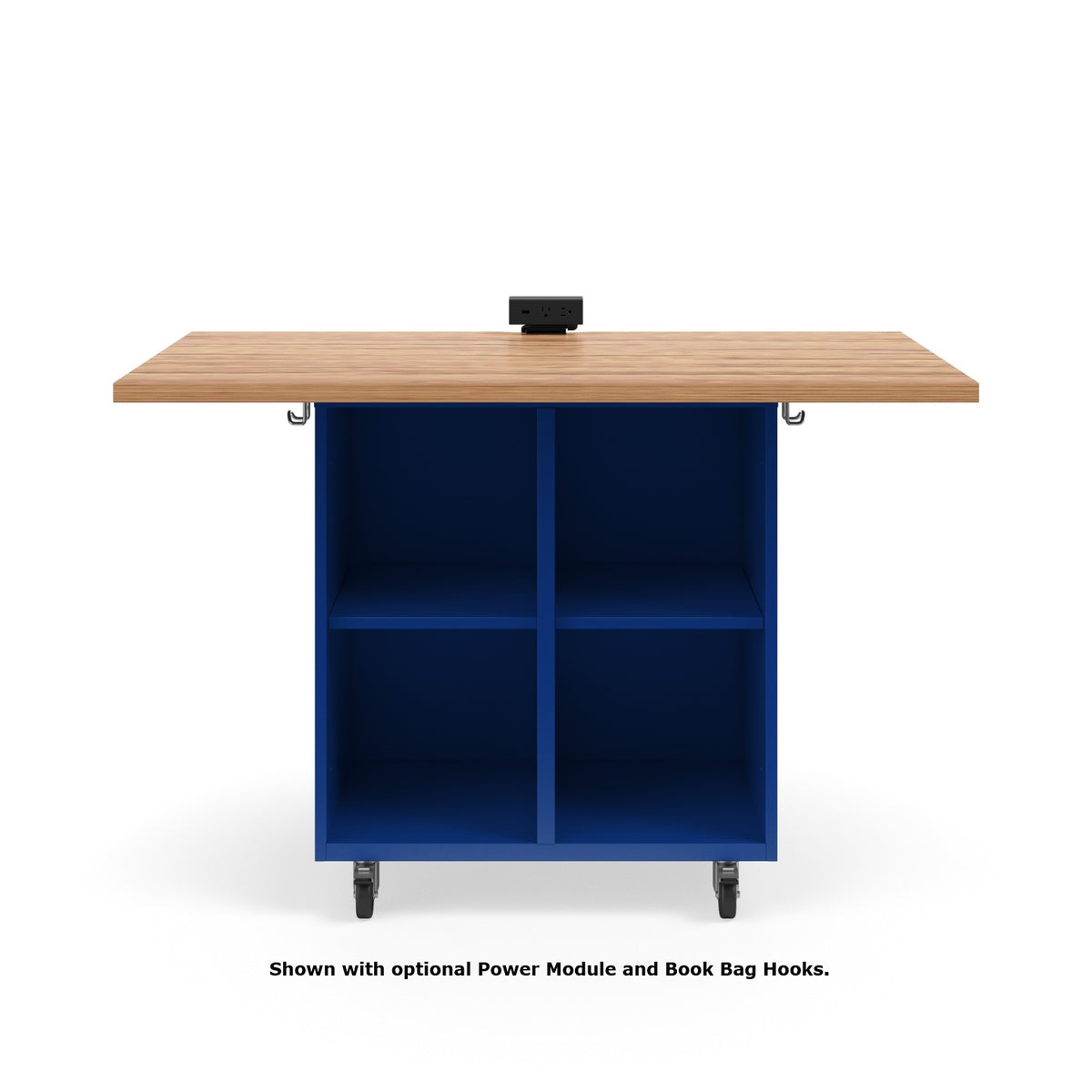 KI Ruckus Mobile Worktable, Single-Faced 2x2 Open Cubby Storage, 54" W x 30" D, 1-1/4" Laminate Top, FREE SHIPPING