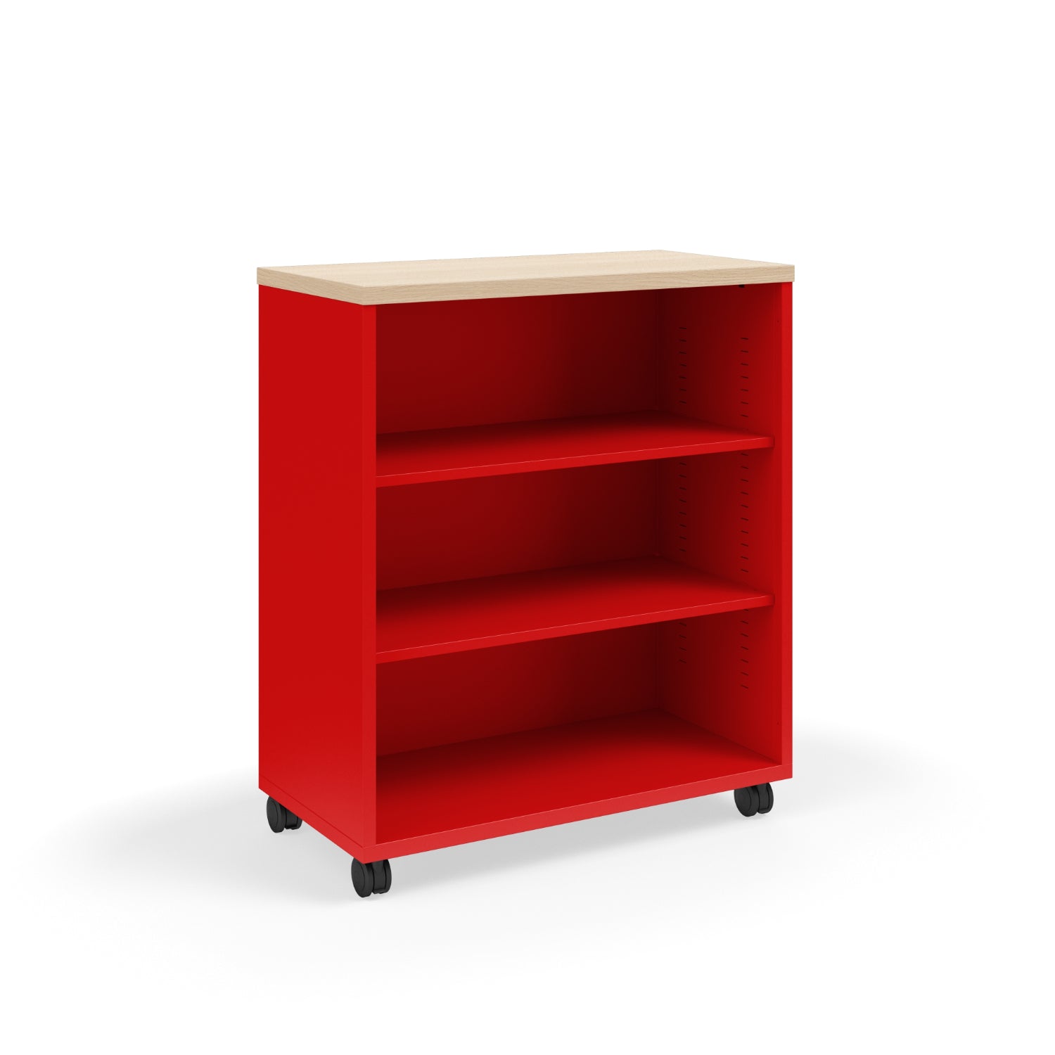 KI Ruckus Single-Faced Metal Bookcase with 2 Adjustable Shelves, Laminate Top, 36" W x 18" D x 42" H, FREE SHIPPING