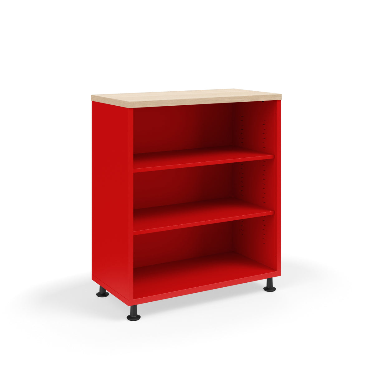 KI Ruckus Single-Faced Metal Bookcase with 2 Adjustable Shelves, Laminate Top, 36" W x 18" D x 42" H, FREE SHIPPING
